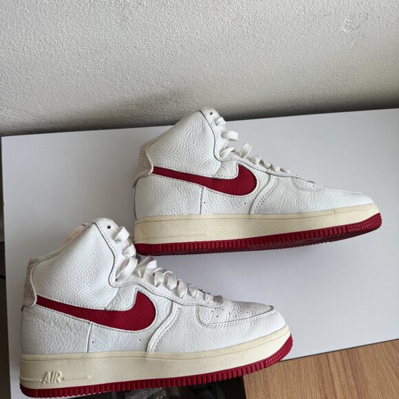 Nike Air Force 1 Mid '07 White University Red Sneakers Size 10 - Picture 6 of 13
